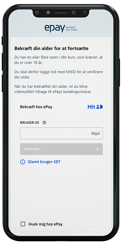 ePay betalingsvindue