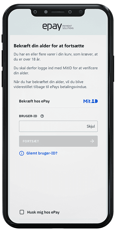 ePay betalingsvindue